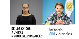 Dos adolescentes que participan en la campaña "De los chicos y las chicas #SomosResponsables" de UNICEF.
